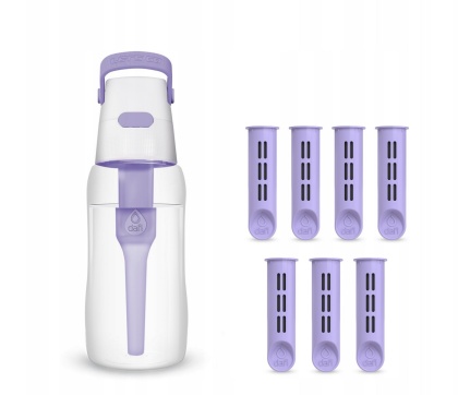 Butelka filtrująca z Tritanu Dafi SOLID 0,5L lawendowa + 7 filtrów