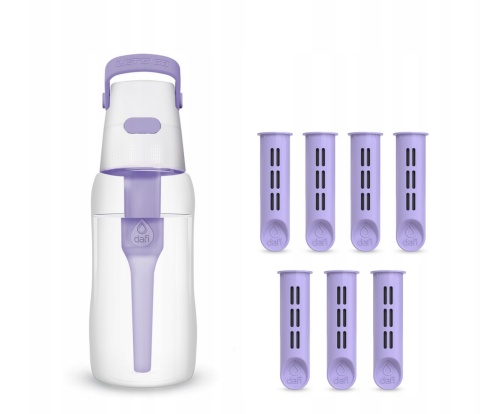 Butelka filtrująca z Tritanu Dafi SOLID 0,5L lawendowa + 7 filtrów