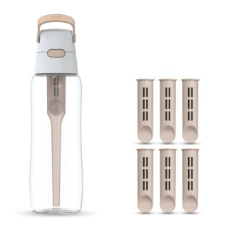 Butelka filtrująca z Tritanu Dafi SOLID 0,7L Cappuccino + 7 filtrów
