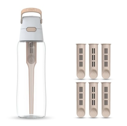 Butelka filtrująca z Tritanu Dafi SOLID 0,7L Cappuccino + 7 filtrów