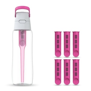 Butelka filtrująca z Tritanu Dafi SOLID 0,7L Różowa + 7 filtrów