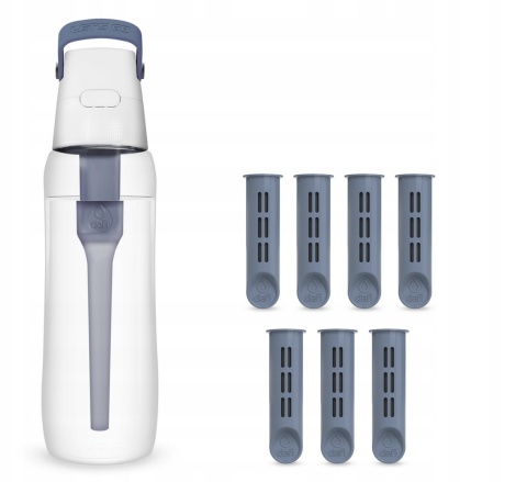 Butelka filtrująca z Tritanu Dafi SOLID 0,7L Jeansowa + 7 filtrów