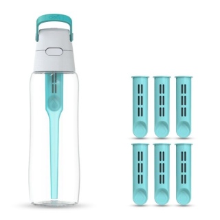 Butelka filtrująca z Tritanu Dafi SOLID 0,7L Turkusowa + 7 filtrów