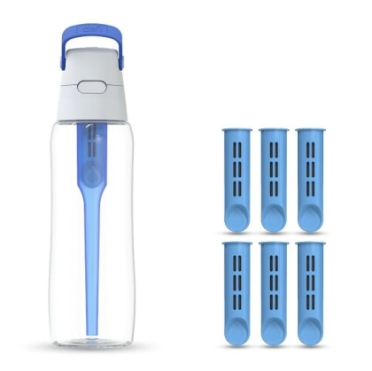 Butelka filtrująca z Tritanu Dafi SOLID 0,7L Niebieska + 7 filtrów