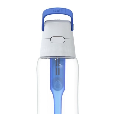 Butelka filtrująca z Tritanu Dafi SOLID 0,7L Niebieska + 7 filtrów