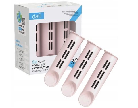 Zestaw filtrów DAFI do butelki Soft i Solid Baby Pink/Pudrowy Róż (3 szt.)