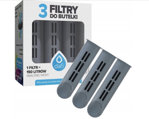 Zestaw filtrów DAFI do butelki Soft i Solid Jeansowy Szary (3 szt.)