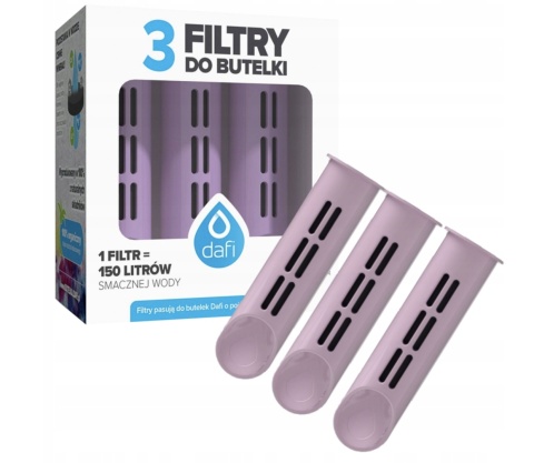 Zestaw filtrów DAFI do butelki Soft i Solid Jagodowy (3 szt.)