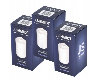 3 szt. Wkładu JS 500 do dzbanka AQUAPHOR J.SHMIDT 500