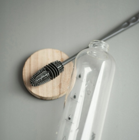 3 szt. SZCZOTKA SILIKONOWA BluePlan DO MYCIA BUTELEK, DZBANKÓW, SŁOIKÓW, WAZONÓW, długa 28 cm