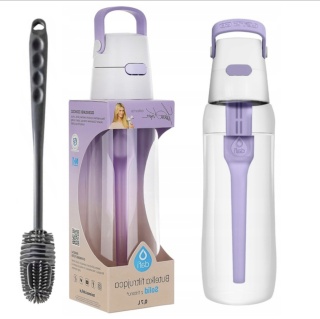 Butelka filtrująca Dafi SOLID 0,7l Lawendowa by J. Krupa + filtr + szczotka silkonowa