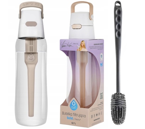 Butelka filtrująca Dafi SOLID 0,7l cappuccino Joanna Krupa + filtr + szczotka