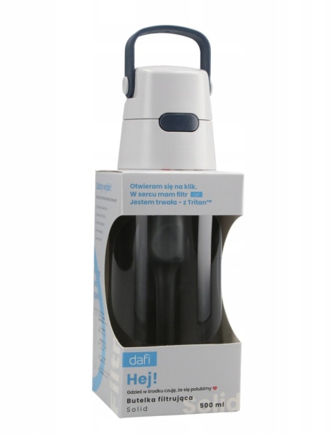 Butelka filtrująca Dafi Solid 0.5 L JEANSOWA z filtrem