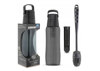 Butelka filtrująca Dafi SOLID 0,7l czarna + filtr + szczotka silikonowa