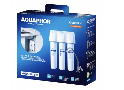 Filtr pod zlew do wody pitnej AQUAPHOR kryształ H ZMIĘKCZAJĄCY