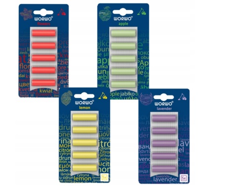 Zapachy do odkurzacza 20 sztuk MIX , lawenda, kwiatowy, cytryna, jabłkowy, WORWO