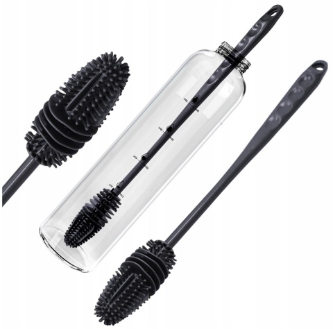 SZCZOTKA SILIKONOWA BluePlan DO MYCIA BUTELEK, DZBANKÓW - 28 cm - 1 szt.