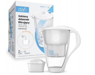 Szklany dzbanek filtrujący Dafi CRYSTAL LED 2l + 1 filtr Unimax BIAŁY