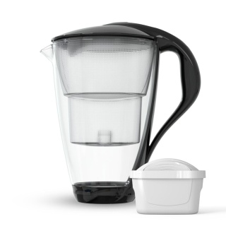 Szklany dzbanek filtrujący Dafi CRYSTAL LED 2l + 1 filtr Unimax CZARNY