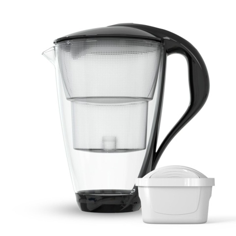 Szklany dzbanek filtrujący Dafi CRYSTAL LED 2l + 1 filtr Unimax CZARNY