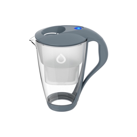 Szklany dzbanek filtrujący Dafi CRYSTAL LED 2l + 1 filtr Unimax SZARY