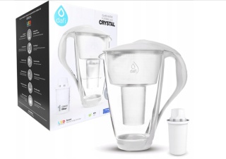 Szklany dzbanek filtrujący Dafi CRYSTAL LED 2l + filtr Classic BIAŁY