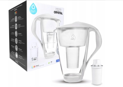 Szklany dzbanek filtrujący Dafi CRYSTAL LED 2l + filtr Classic BIAŁY