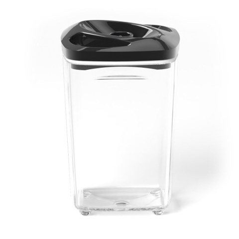 Zestaw: 4 pojemniki hermetyczne na jedzenie SeeYoo Dafi czarne + pompka