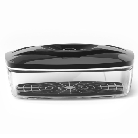 Zestaw: 4 pojemniki hermetyczne na jedzenie SeeYoo Dafi czarne + pompka