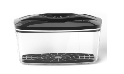 Zestaw: 5 pojemników hermetycznych na jedzenie SeeYoo Dafi CZARNE + pompka