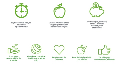 Zestaw: 5 pojemników hermetycznych na jedzenie SeeYoo Dafi LIMONKOWY + pompka