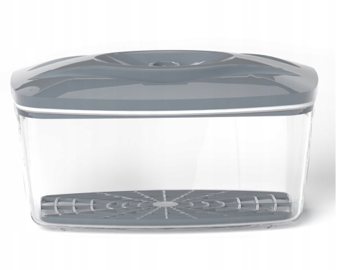 Zestaw: 5 pojemników hermetycznych na jedzenie SeeYoo Dafi SZARE + pompka