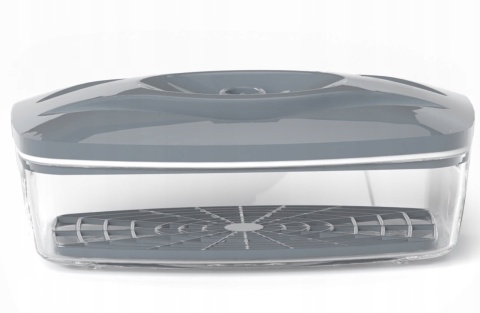 Zestaw: 5 pojemników hermetycznych na jedzenie SeeYoo Dafi SZARE + pompka