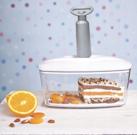 Zestaw: 5 pojemników hermetycznych na jedzenie SeeYoo Dafi białe + pompka