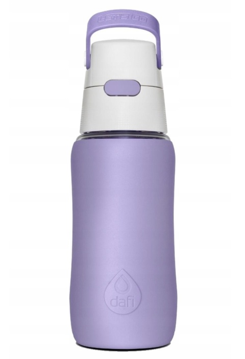 Zestaw Butelka Dafi SiliconeFit 0,5L lawendowa + 2 szczotki do mycia butelek