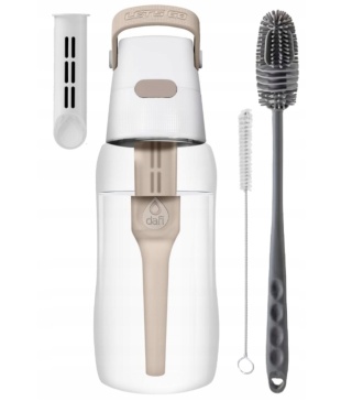 Zestaw Butelka Dafi Solid 0,5L cappuccino + 2 szczotki do mycia butelek