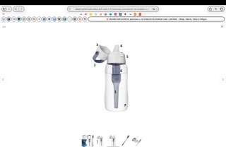 Zestaw Butelka Dafi Solid 0,5L jeansowa + 2 szczotki do mycia butelek