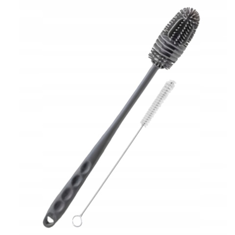 Zestaw Butelka Dafi Solid 0,5L jeansowa + 2 szczotki do mycia butelek