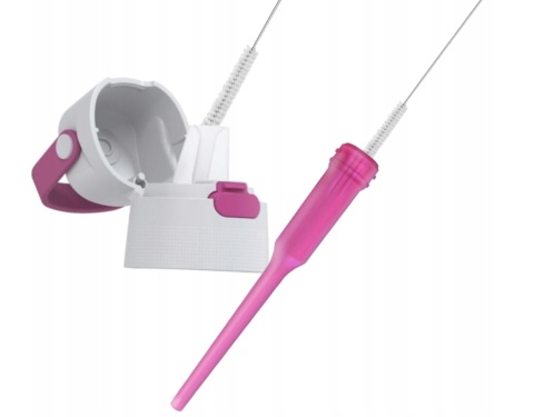 Zestaw Butelka Dafi Solid 0,5L różowa + 2 szczotki do mycia butelek