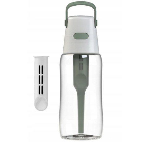 Zestaw Butelka Dafi Solid 0,5L szałwiowa + 2 szczotki do mycia butelek