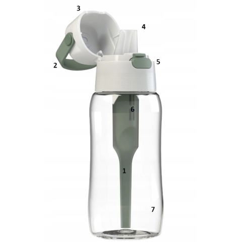 Zestaw Butelka Dafi Solid 0,5L szałwiowa + 2 szczotki do mycia butelek