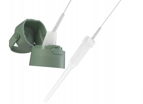 Zestaw Butelka Dafi Solid 0,5L szałwiowa + 2 szczotki do mycia butelek