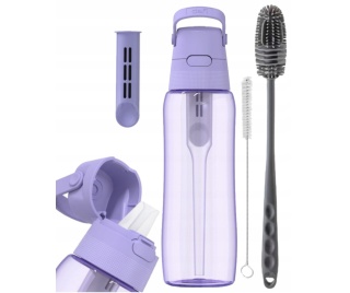 Zestaw Butelka Dafi Solid 0,7L lawendowa + 2 szczotki do mycia butelek