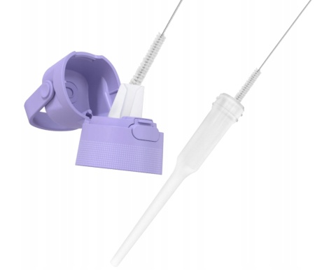 Zestaw Butelka Dafi Solid 0,7L lawendowa + 2 szczotki do mycia butelek