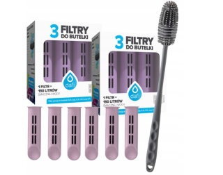 Zestaw filtrów DAFI do butelki Soft i Solid JAGODOWY (6 szt.) + SZCZOTKA