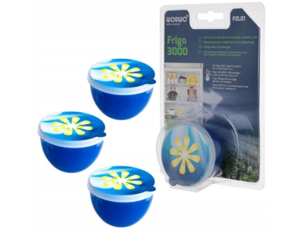 3 szt. POCHŁANIACZ ZAPACHÓW DO LODÓWKI PZL01 FRIGO W ŻELU WORWO