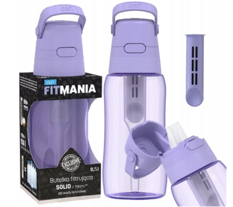 Butelka filtrująca Dafi Solid 0.5 L lawendowa fioletowa z filtrem
