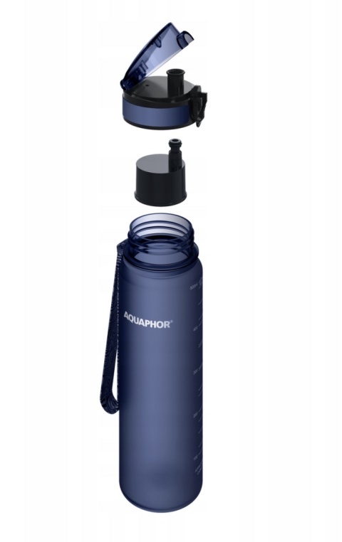 Butelka filtrująca z Tritanu Aquaphor City 0,5L Granatowa + 1 filtr + SZCZOTKA