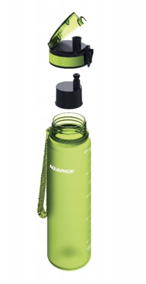 Butelka filtrująca z Tritanu Aquaphor City 0,5L Zielona + 1 filtr + SZCZOTKA