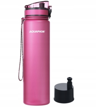 Butelka filtrująca z Tritanu Aquaphor City 1L Różowa + 1 filtr + SZCZOTKA